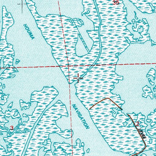 Topographic Map of Sweetwater Pond, LA