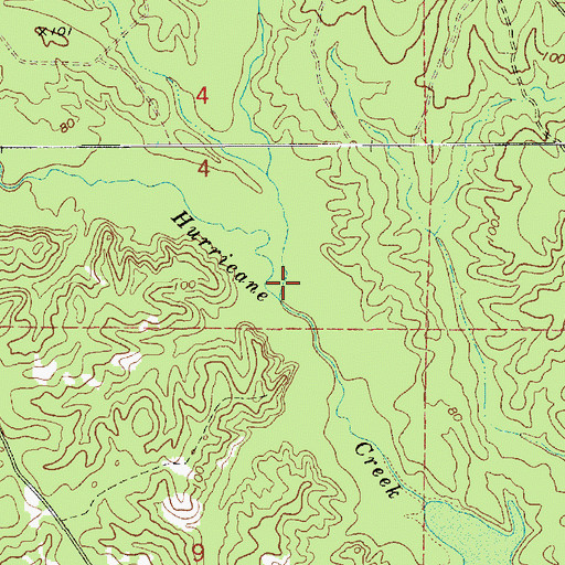 Topographic Map of Tanners Creek, LA