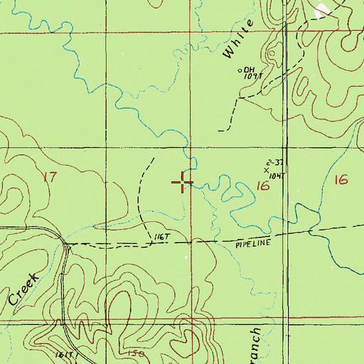 Topographic Map of Tanyard Creek, LA