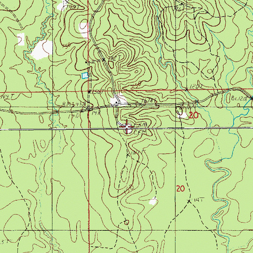 Topographic Map of Taylor Chapel Cemetery, LA