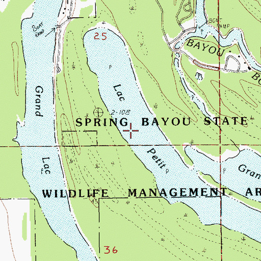 Topographic Map of Petit Lac, LA