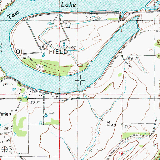 Topographic Map of Tew Lake, LA