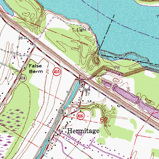 Topographic Map of The Chenal, LA
