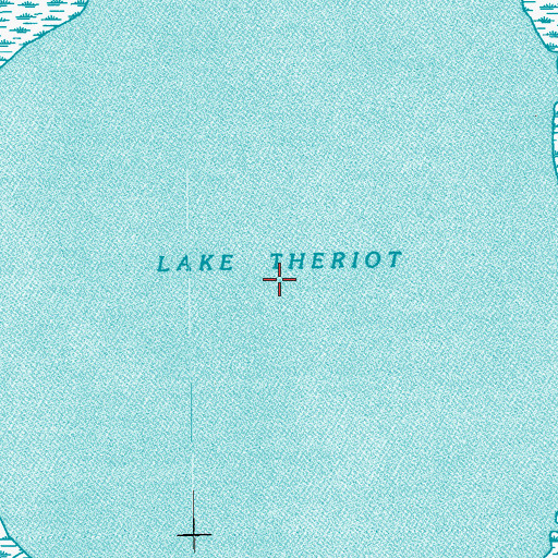 Topographic Map of Lake Theriot, LA