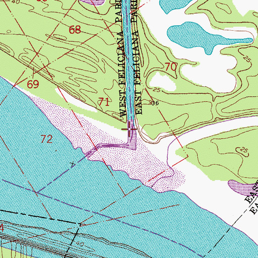 Topographic Map of Thompson Creek, LA