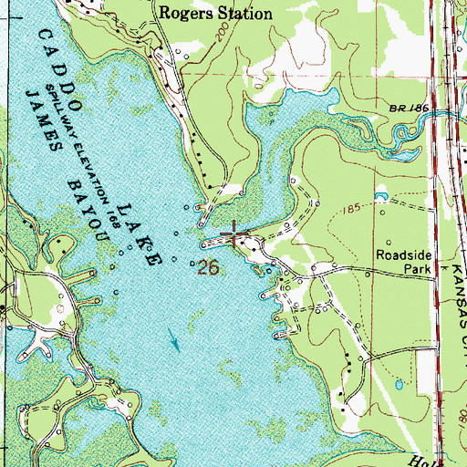 Topographic Map of Tiger Branch, LA