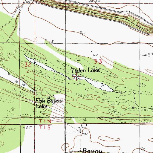 Topographic Map of Tilden Lake, LA