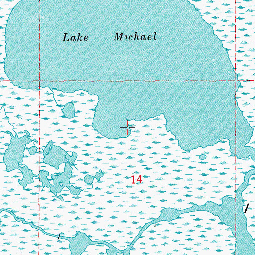 Topographic Map of Lake Tom, LA
