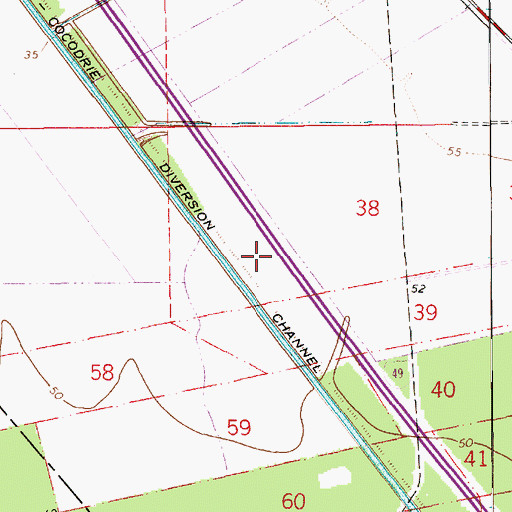 Topographic Map of Townsend Lake (historical), LA