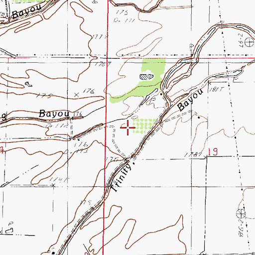 Topographic Map of Trinity Bayou, LA