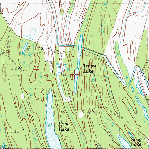 Topographic Map of Tronsel Lake, LA