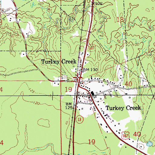 Topographic Map of Turkey Creek, LA
