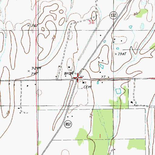 Topographic Map of Union Church, LA