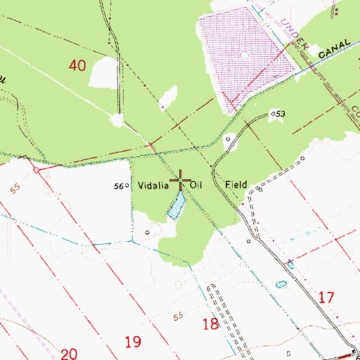 Topographic Map of Vidalia Oil Field, LA