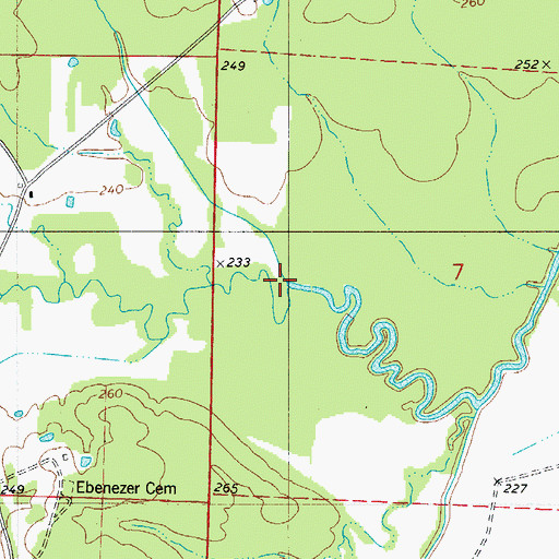 Topographic Map of Trailer Creek, AR