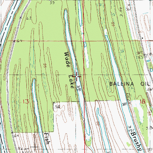 Topographic Map of Wade Lake, LA