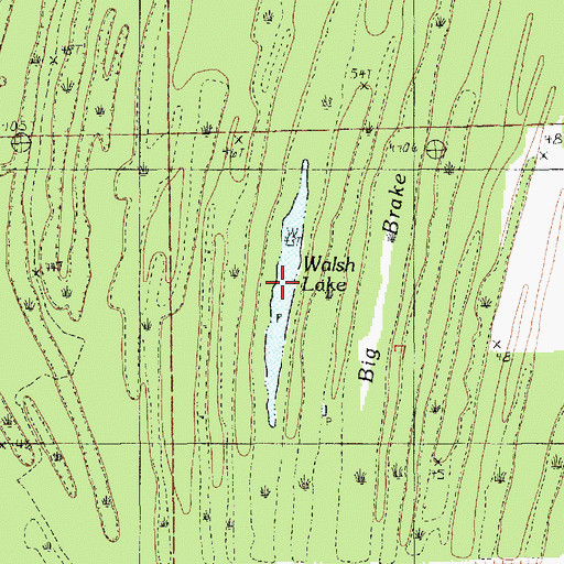 Topographic Map of Walsh Lake, LA