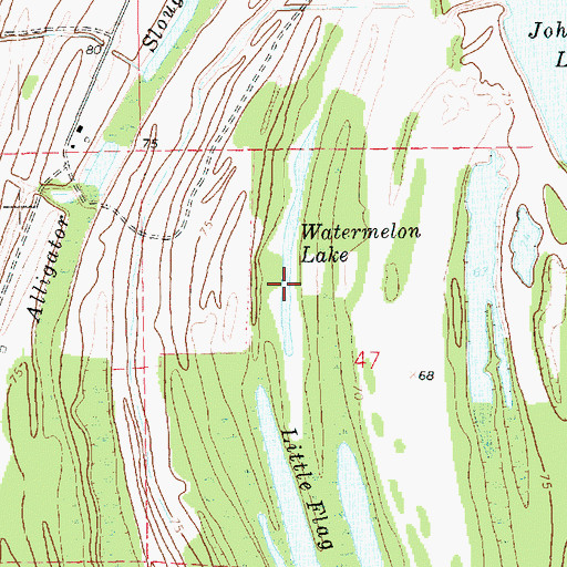 Topographic Map of Watermelon Lake, LA