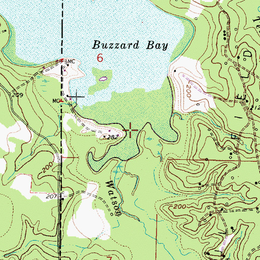 Topographic Map of Watson Bayou, LA
