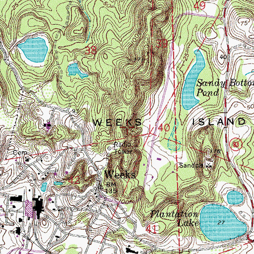 Topographic Map of Weeks Island, LA