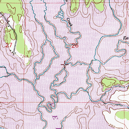 Topographic Map of West Anacoco Creek, LA