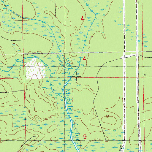 Topographic Map of West Colyell Creek, LA