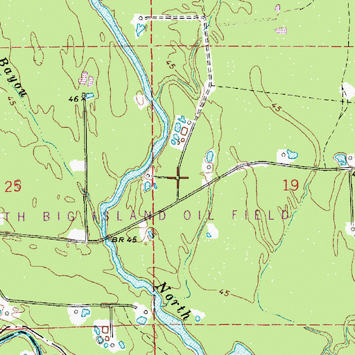 Topographic Map of West Saline Lake Oil Field, LA