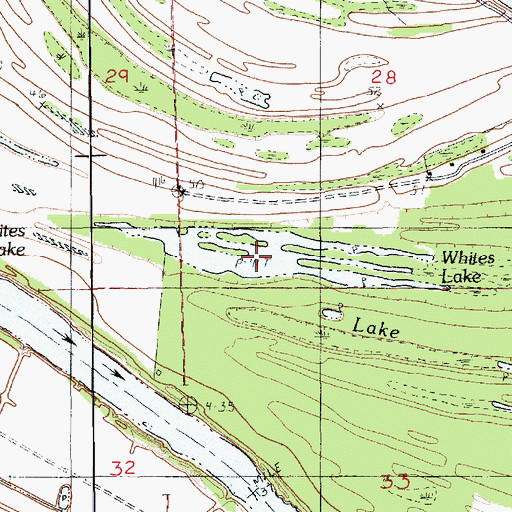 Topographic Map of Whites Lake, LA