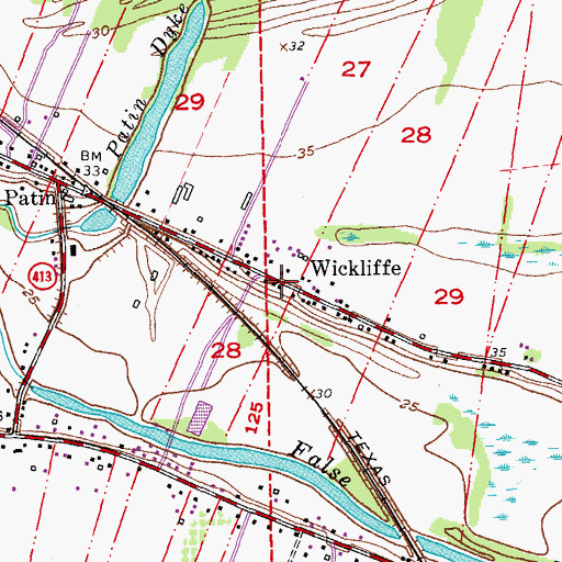 Topographic Map of Wickliffe, LA
