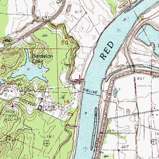 Topographic Map of Wiggins Bayou, LA