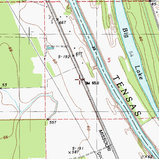 Topographic Map of Wildwood, LA