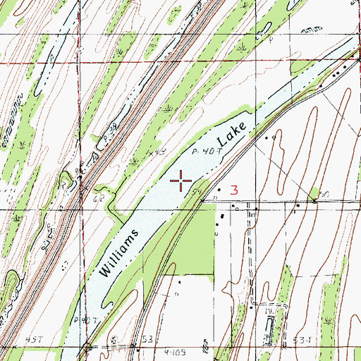 Topographic Map of Williams Lake, LA