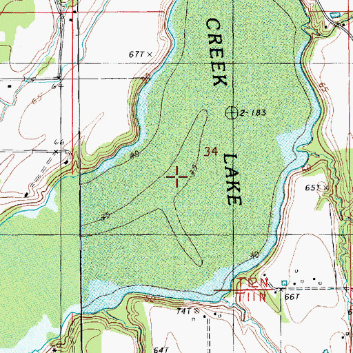 Topographic Map of Willis Lake, LA