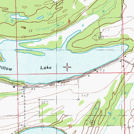 Topographic Map of Willow Lake, LA