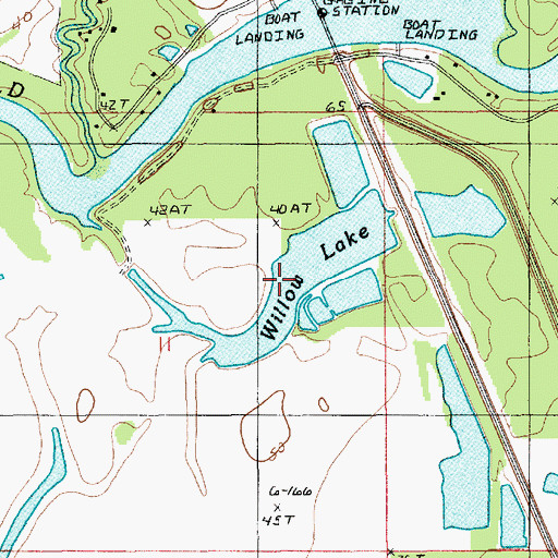 Topographic Map of Willow Lake, LA