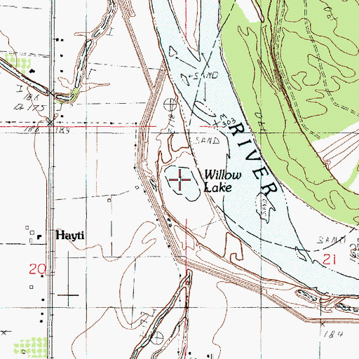 Topographic Map of Willow Lake, LA
