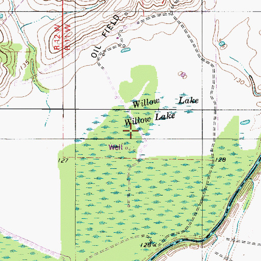Topographic Map of Willow Lake, LA