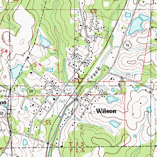 Topographic Map of Wilson, LA