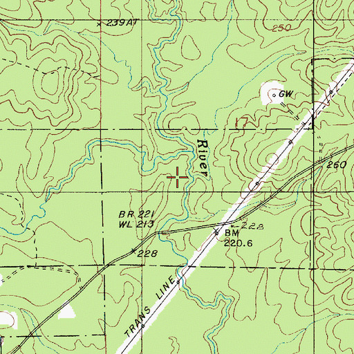 Topographic Map of Wilson Creek, LA