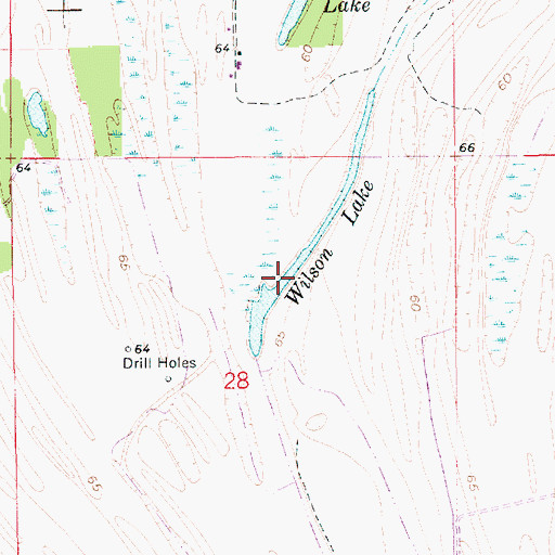 Topographic Map of Wilson Lake, LA