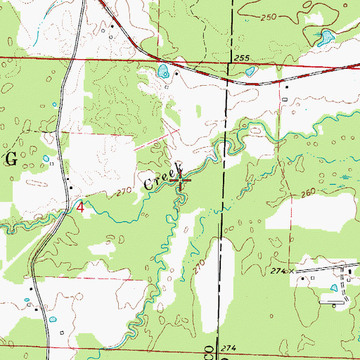 Topographic Map of Tribble Creek, AR