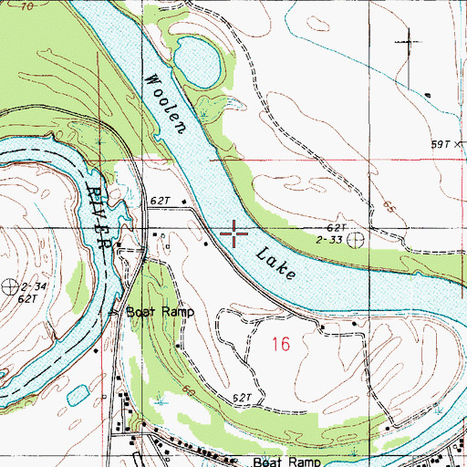 Topographic Map of Woolen Lake, LA