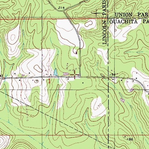 Topographic Map of Zion Traveler Baptist Church, LA