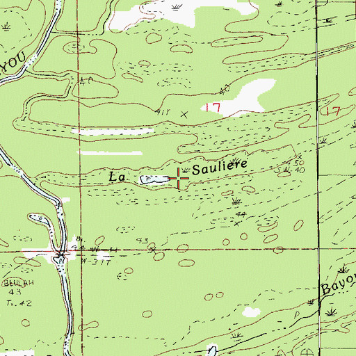 Topographic Map of La Saulire, LA