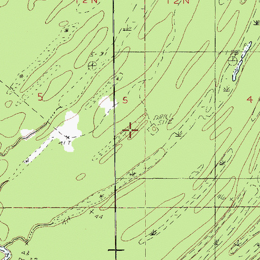 Topographic Map of Mauvais Lac, LA