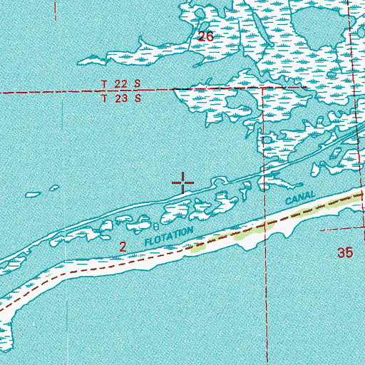 Topographic Map of Flotation Canal, LA