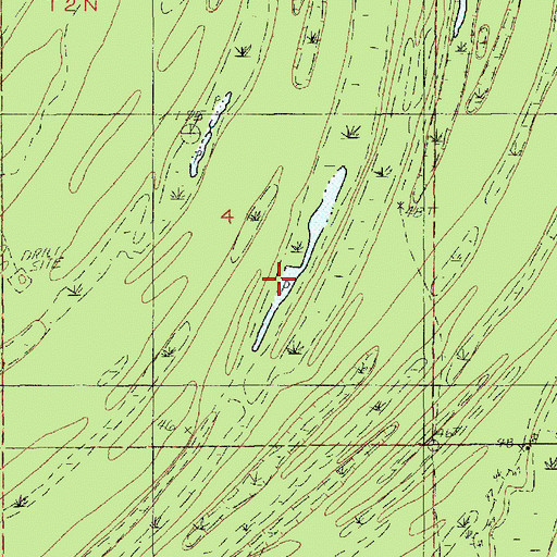 Topographic Map of Cyprire Gros Bec, LA