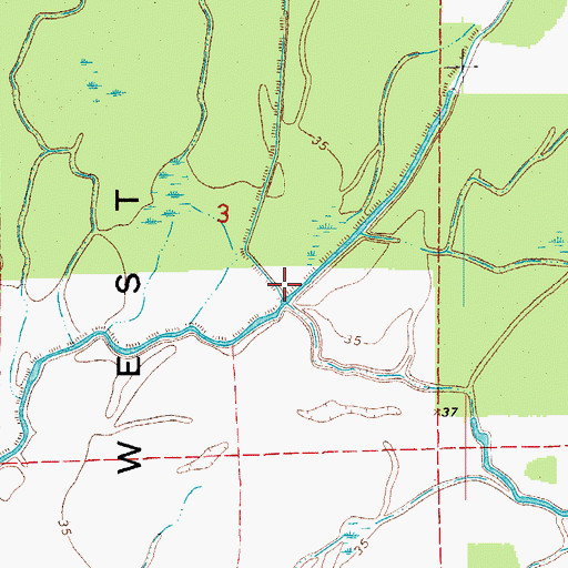 Topographic Map of Bayou  Ferdinand, LA