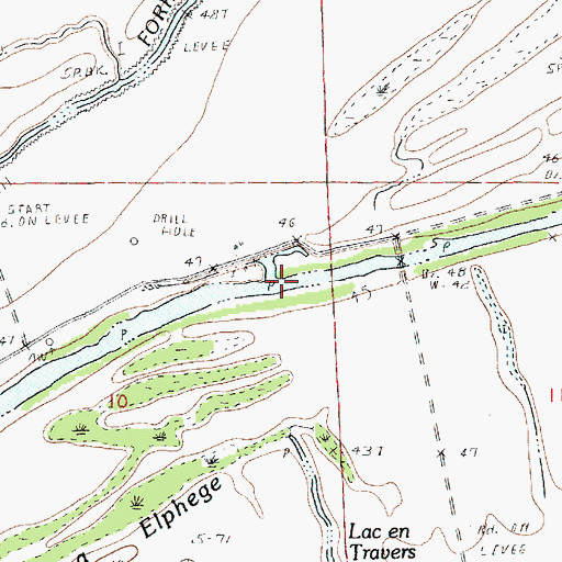 Topographic Map of Bayou Chambr, LA