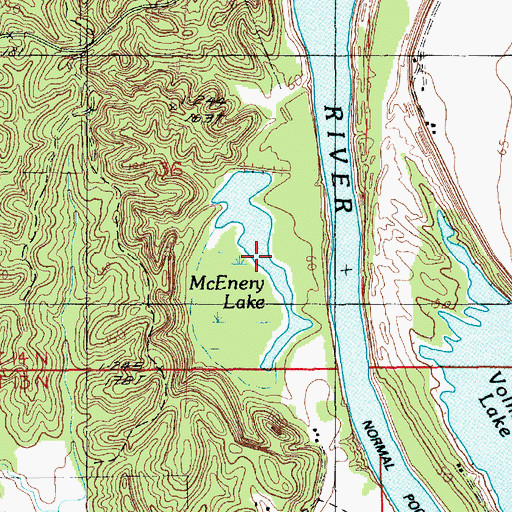 Topographic Map of McEnery Lake, LA